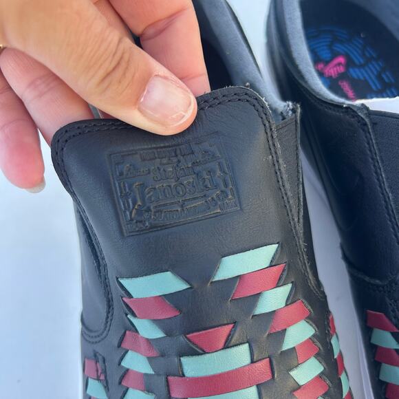 Nike Men’s SB Zoom Stefan Janoski Slip RM Sneakers Slip Ons 11.5 Black Woven - Picture 6 of 9